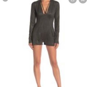 Olive green sexy romper